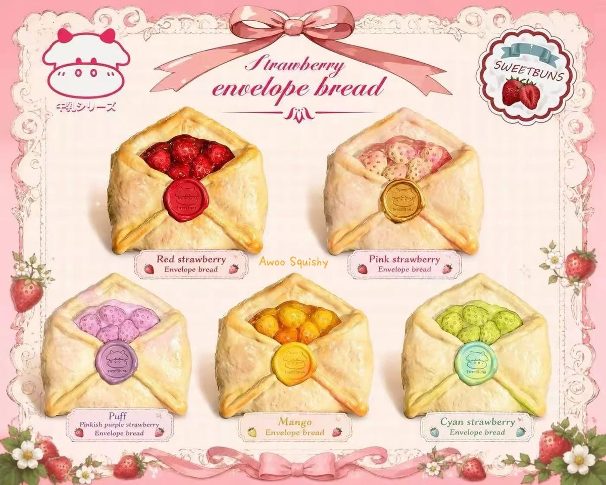 Sweetbuns Strawberry Envelope Pastry Squishy
