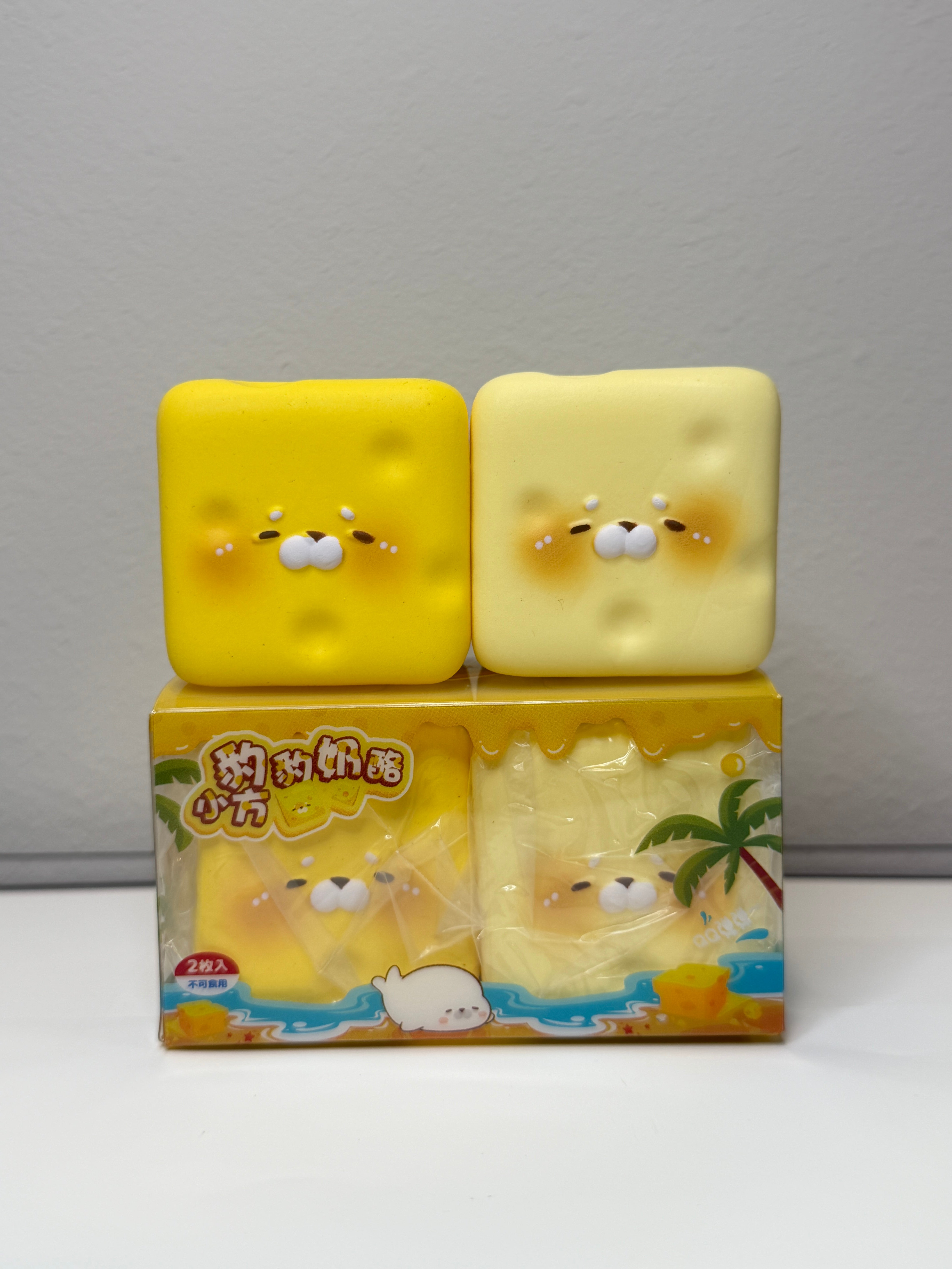 chawa スクイーズ セット ChaCha Cheese Seal Squishy Set – Kawaii Squishies Cafe