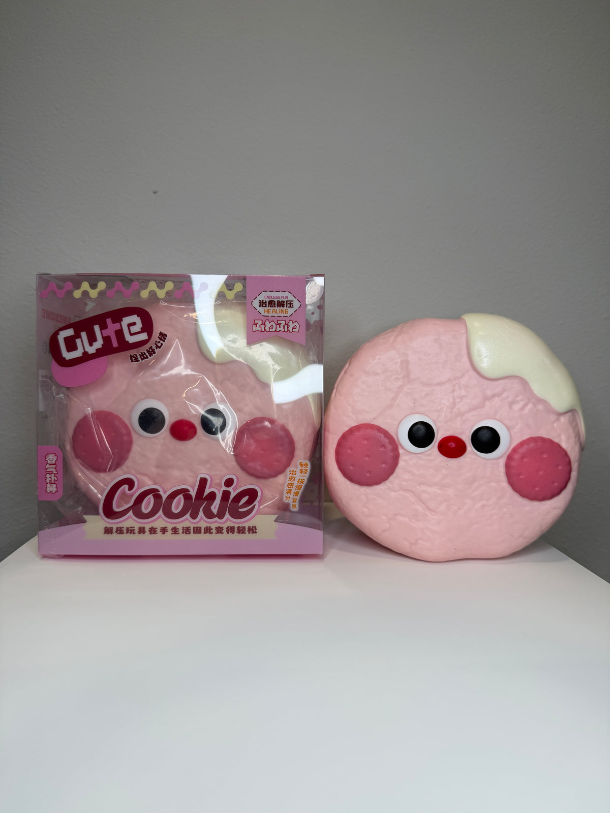 Mido Jumbo Red Nose Pink Cookie Squishy