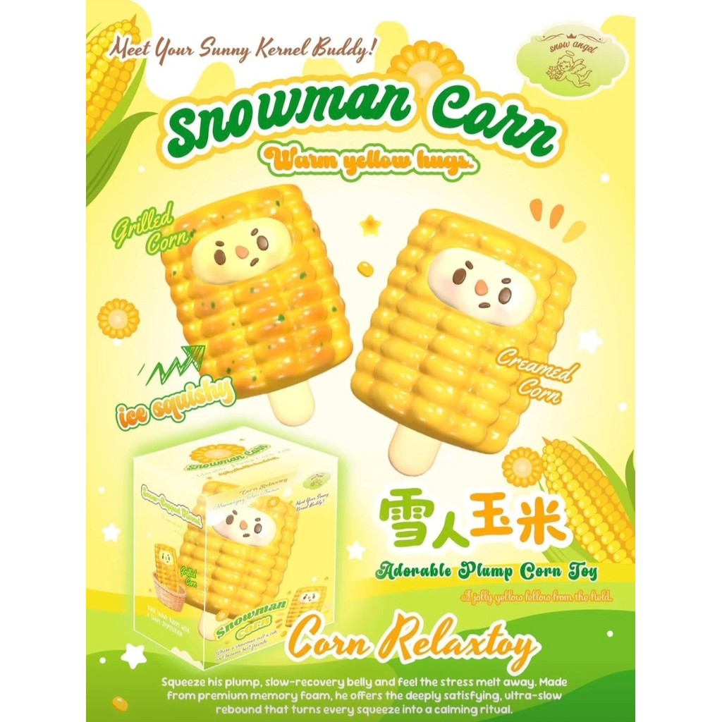 Lisa Snowman Corn Squishy